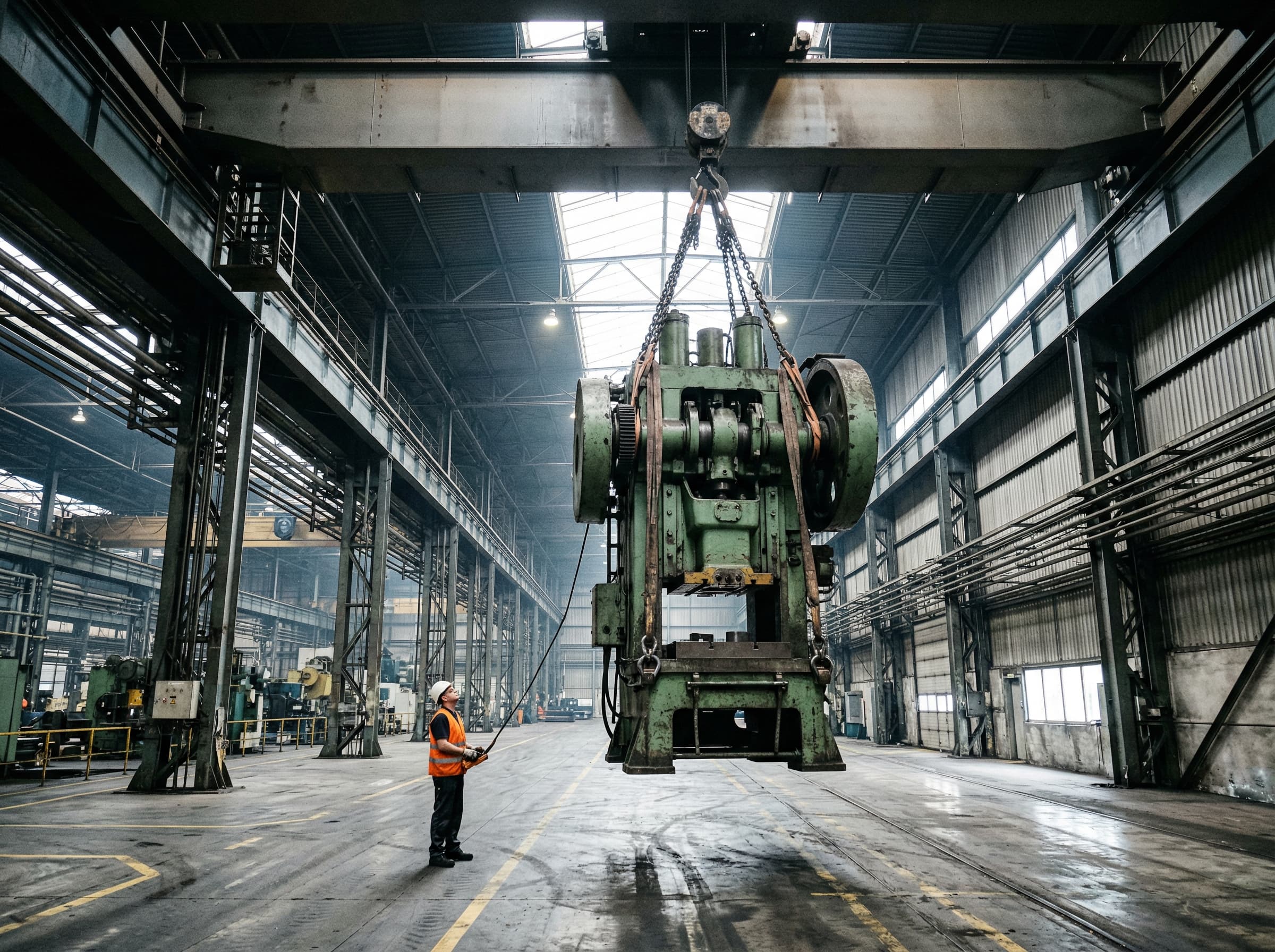 Opération de levage et transfert industriel